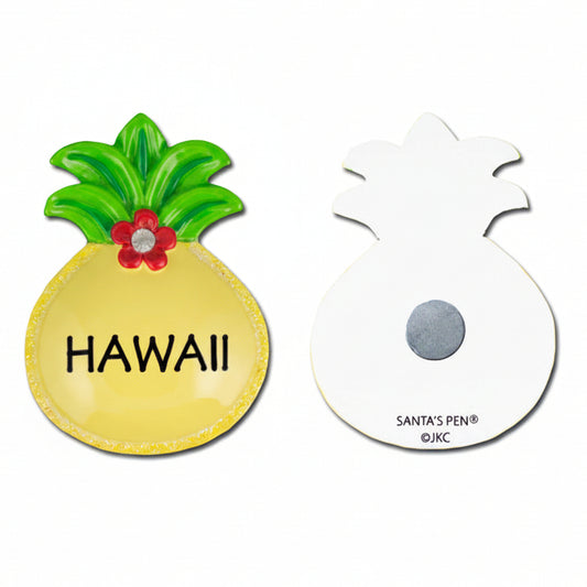 127HM: Pineapple "HAWAII" Magnet