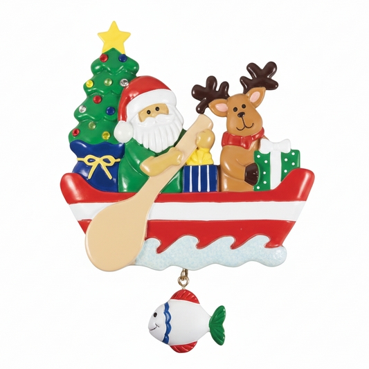 180N: Santa Canoe w/ Fish