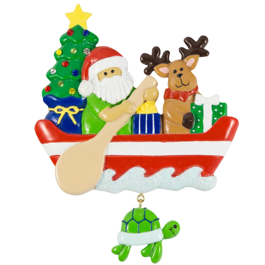 180T: Santa Canoe w/ Turtle