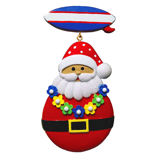 NT272H: Hawaiian Santa Ornament Ball