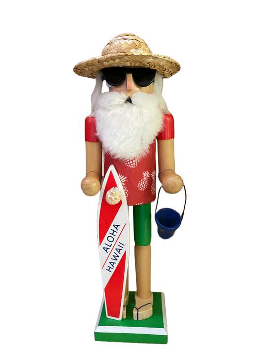 BOW104: Santa Surfboard Nutcracker - Shipping Included!