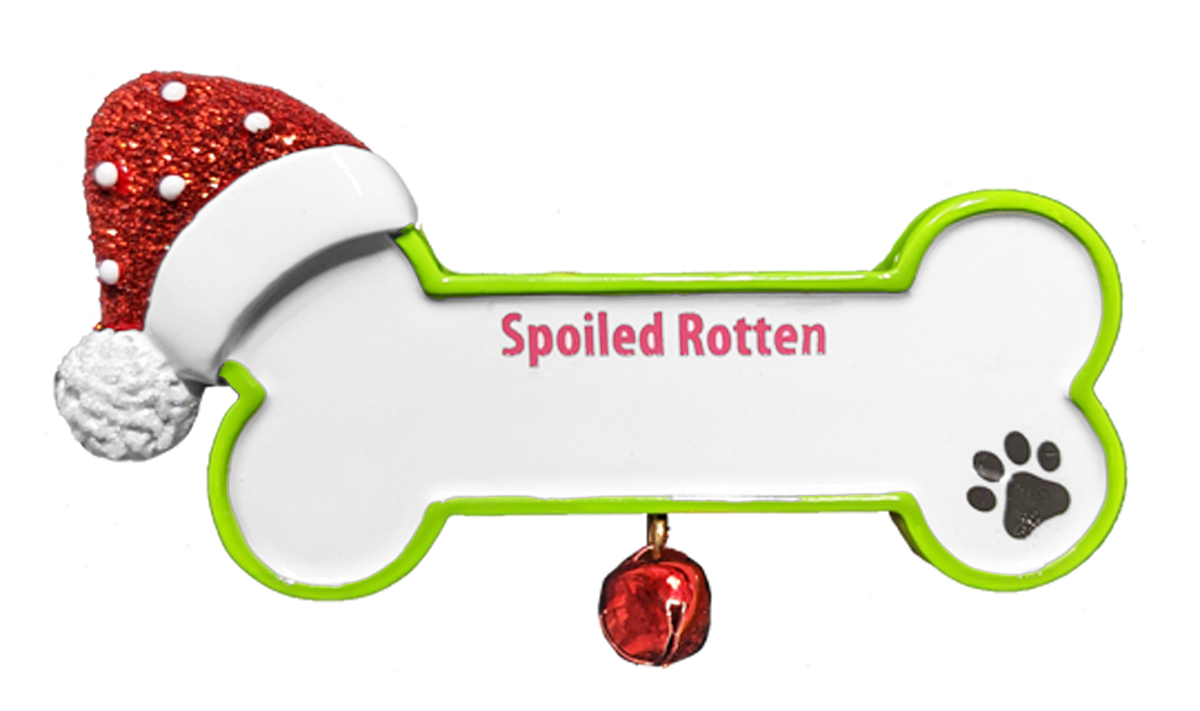 CR515: Dog Bone W/ Santa Hat