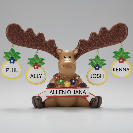 LR304T: Tropical Moose Figurine - Family 4