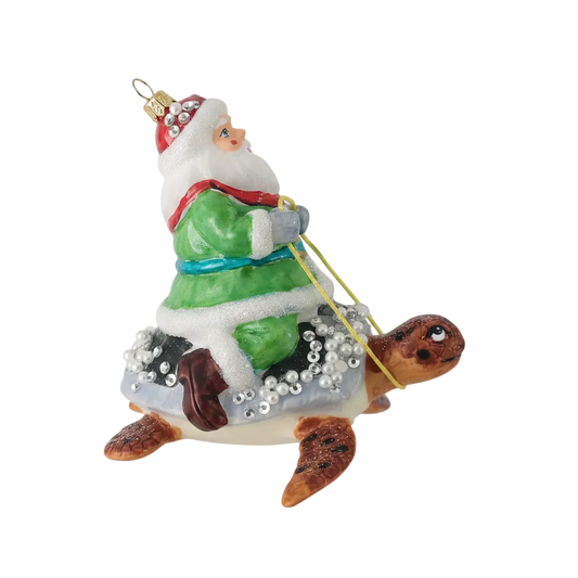 HZZ113: Glass Santa & Turtle