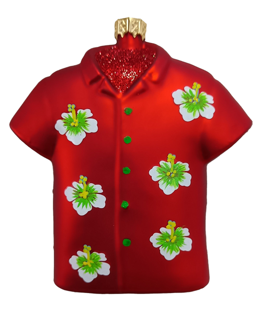 HZZ119: Red Glass Aloha Shirt
