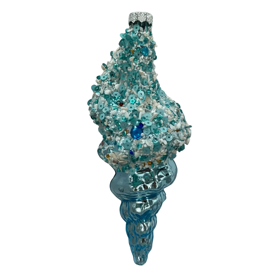 HZZ132: Light Blue Glass Shell
