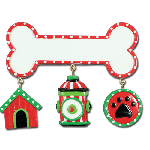 KK123 Dog Bone w/ Charms