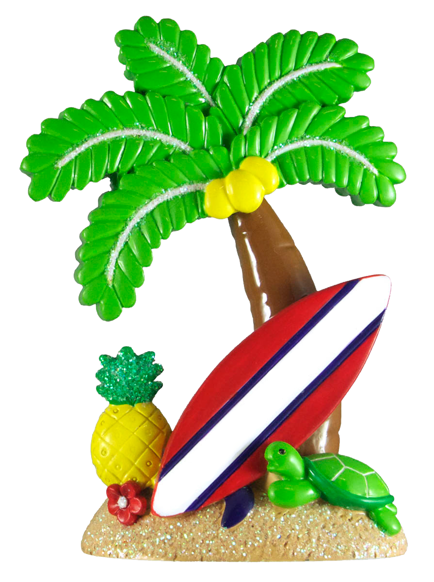 LR115: Hut & Palm Tree Table Topper