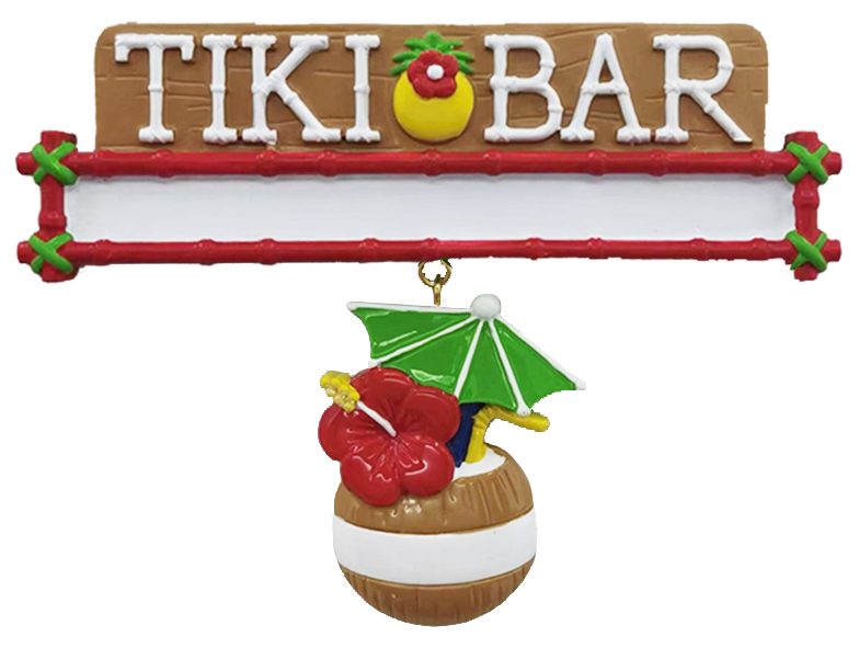 LR130T: Tiki Bar Sign w/ Coconut Drink