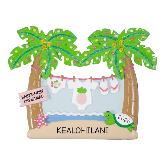 NT195G: Tropical Babys First Christmas - Girl