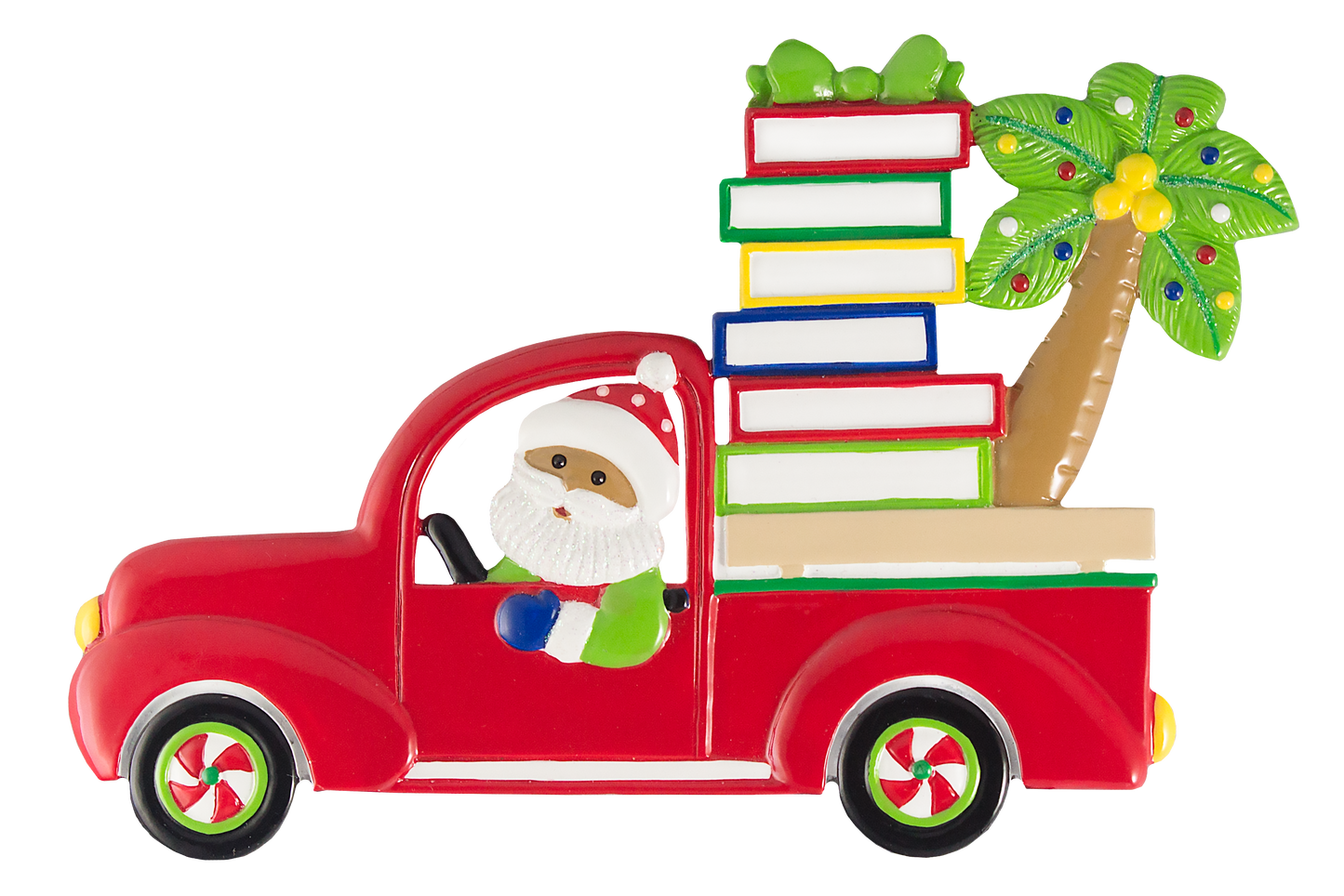 NT236: Red Truck Palm Tree Santa Family-6