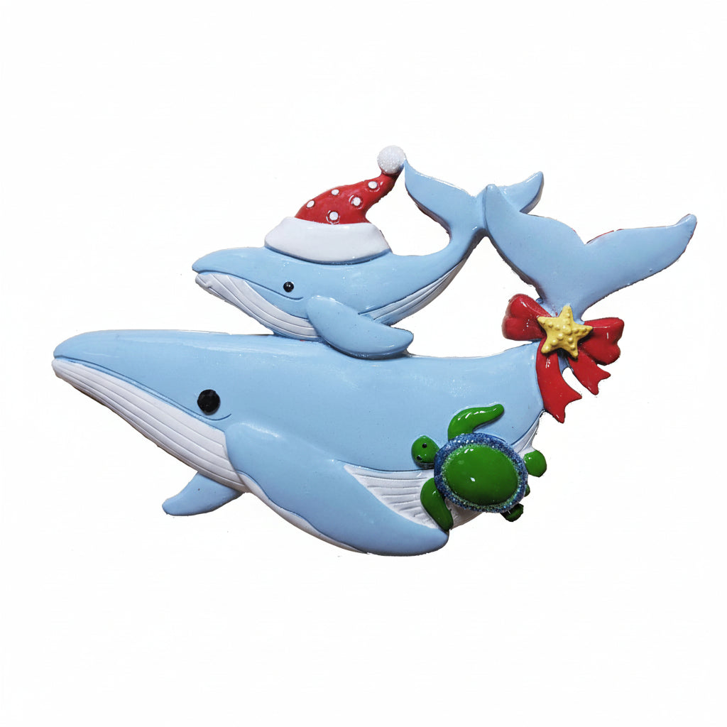 NT327: Christmas Whale & Baby
