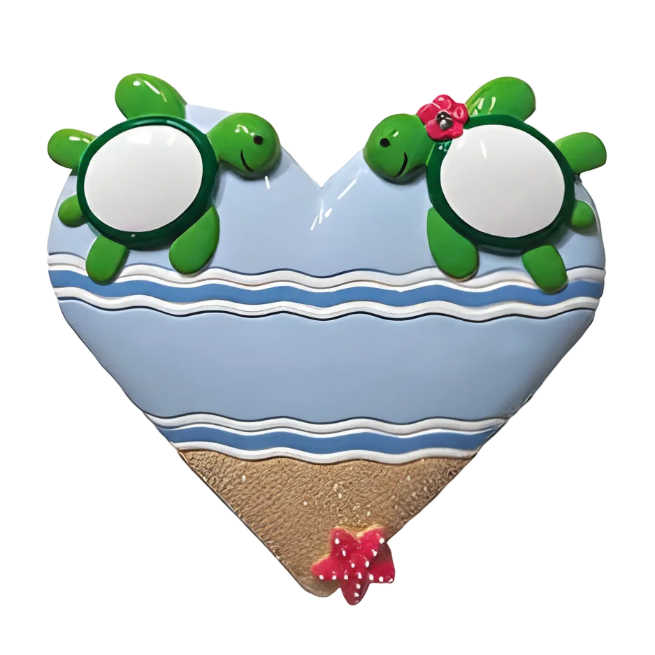 NT371: Sea Turtle Heart Couple