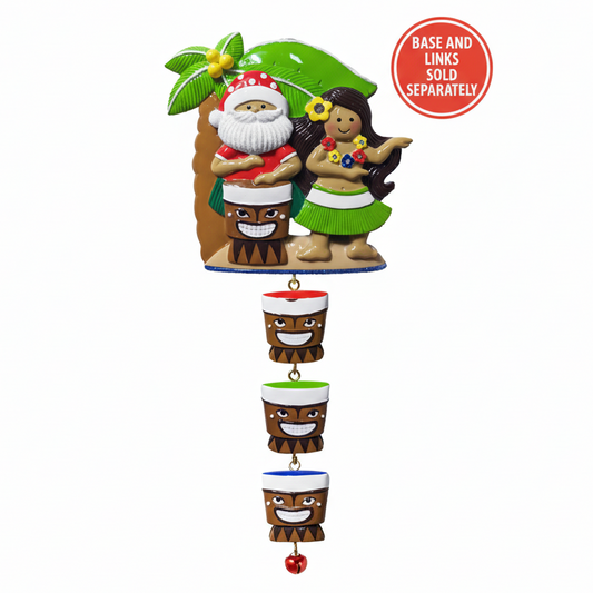 261: Tiki Drum Santa & Hula Girl