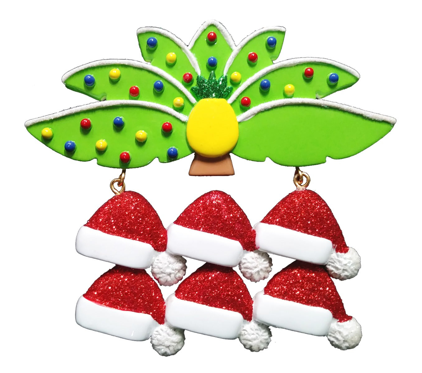 NT336: Palm Leaves Santa Hats Family-6
