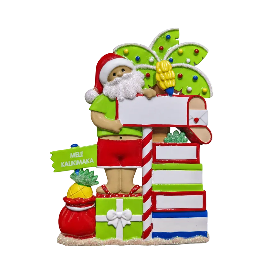 264: Hawaiian Santa Mailbox Family-4