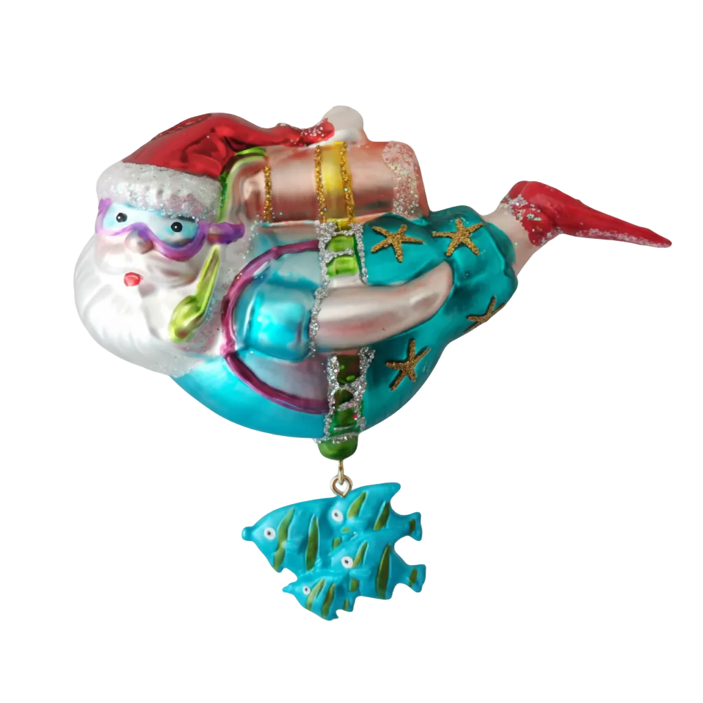 HZZ104: Glass Snorkel Santa