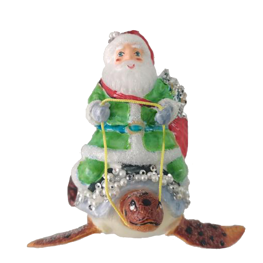 HZZ113: Glass Santa & Turtle