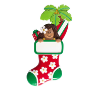 109N: Tropical Surfer Girl Stocking Ornament