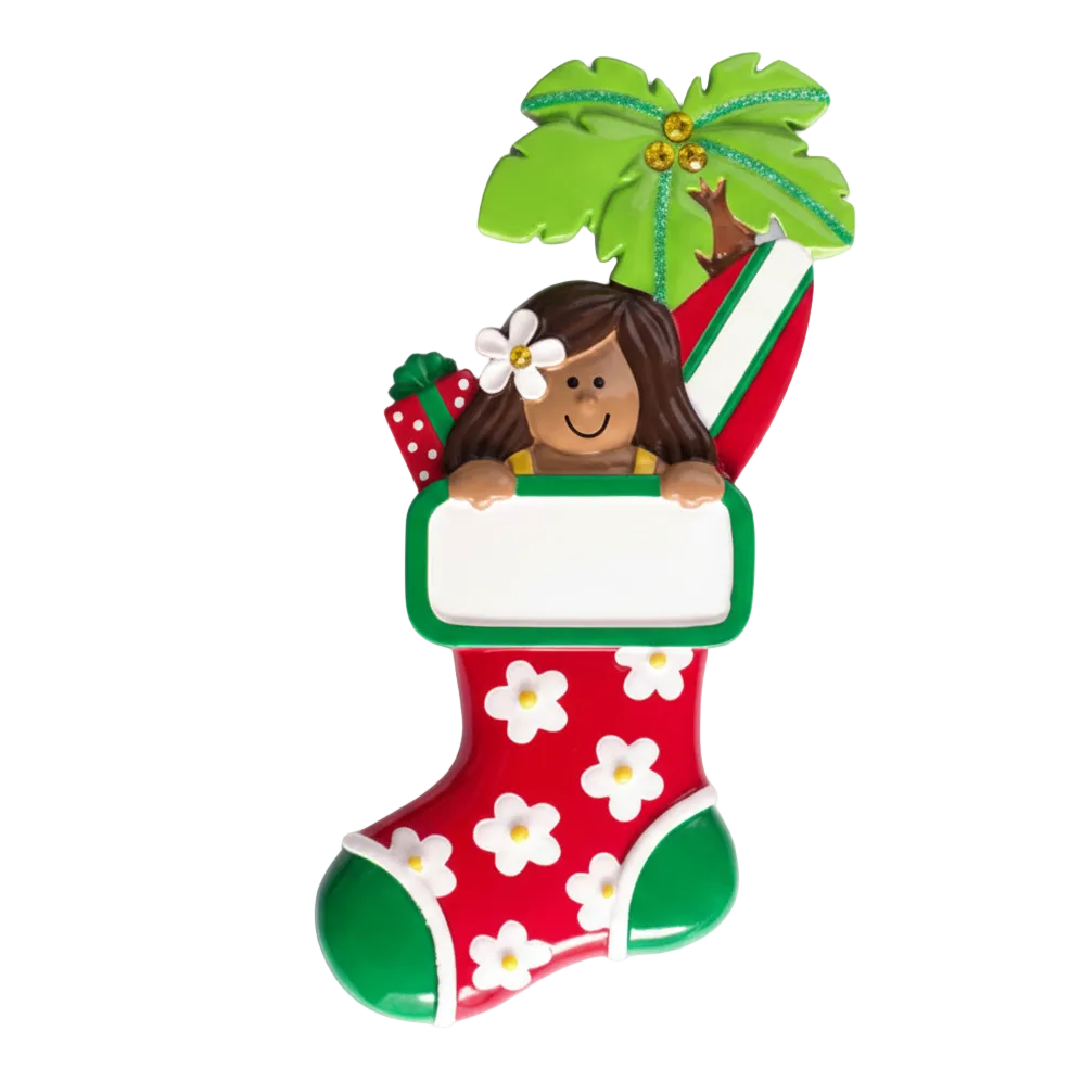 109N: Tropical Surfer Girl Stocking - 24 Pack