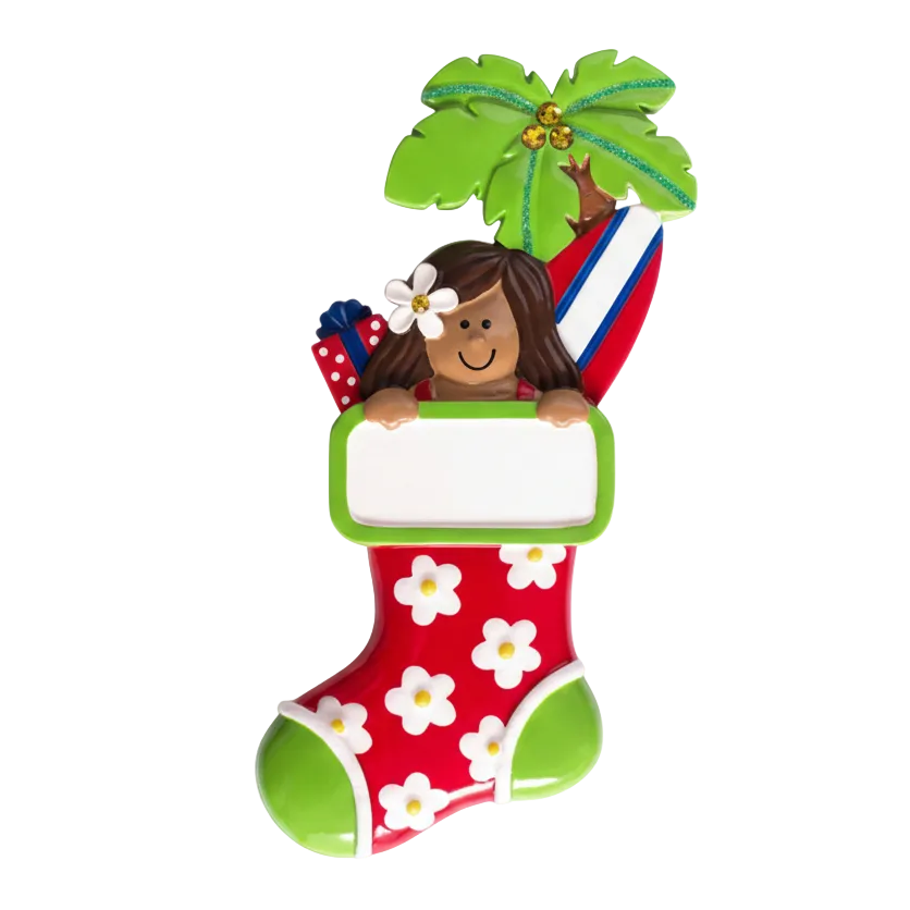 109N: Tropical Surfer Girl Stocking - 24 Pack