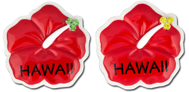126HM: Hibiscus "HAWAII" Magnet