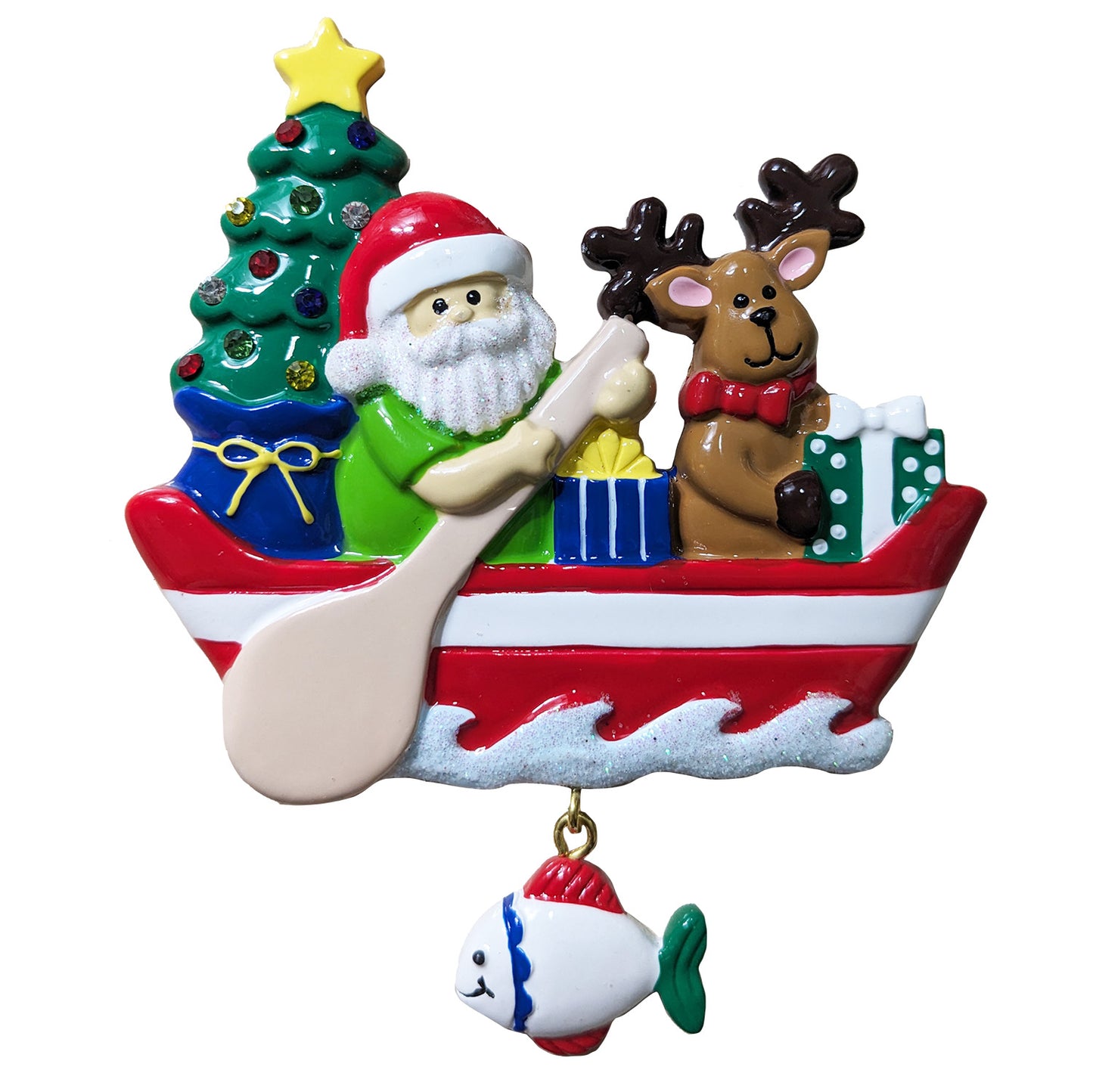 180N: Santa Canoe w/ Fish