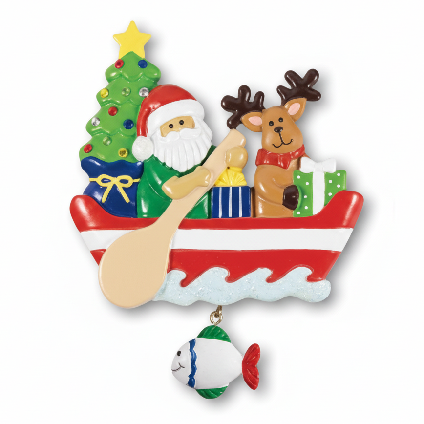 180N: Santa Canoe w/ Fish - 24 Pack