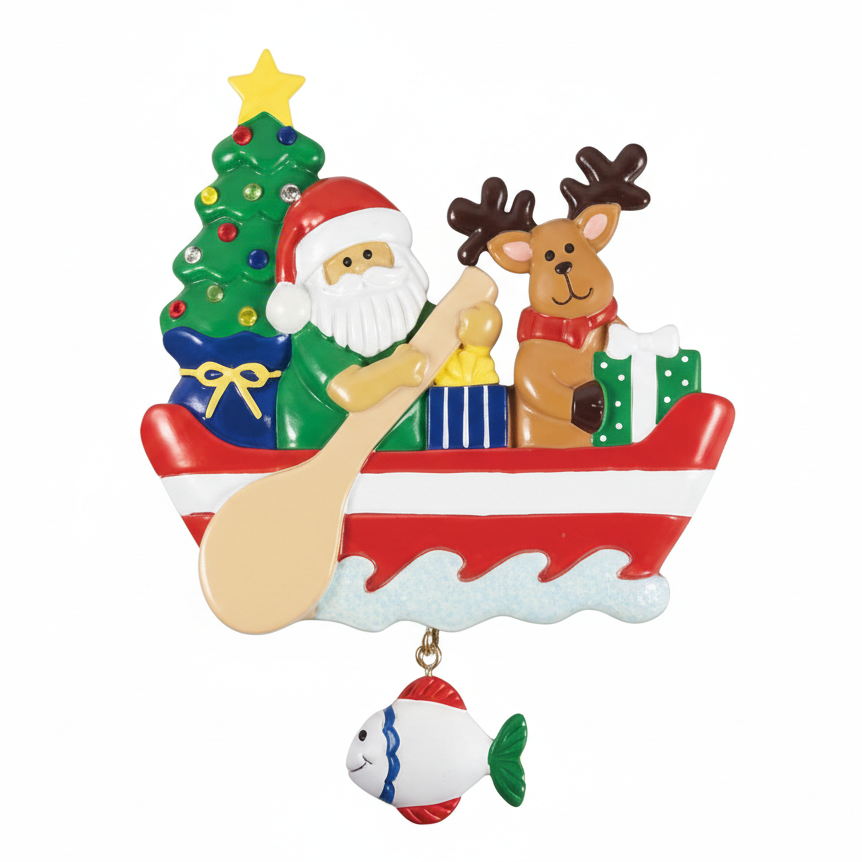 180N: Santa Canoe w/ Fish - 24 Pack