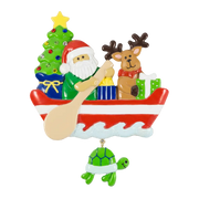 Santa Canoe with Turtle