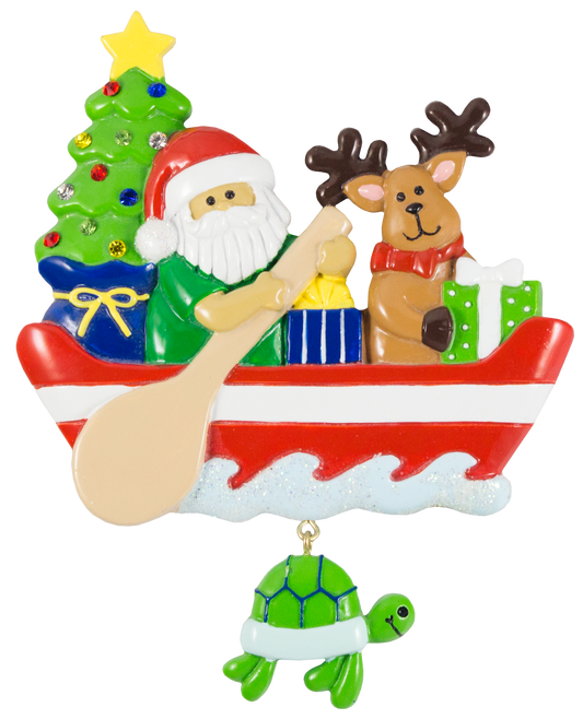 180T: Santa Canoe w/ Turtle