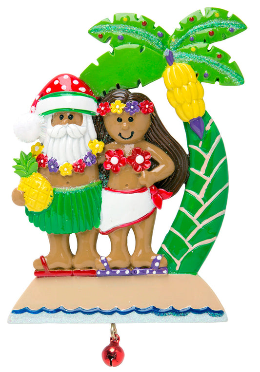 182N: Santa Hula Couple with Banana