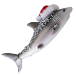 HZZ112: Glass Shark w/ Santa Hat