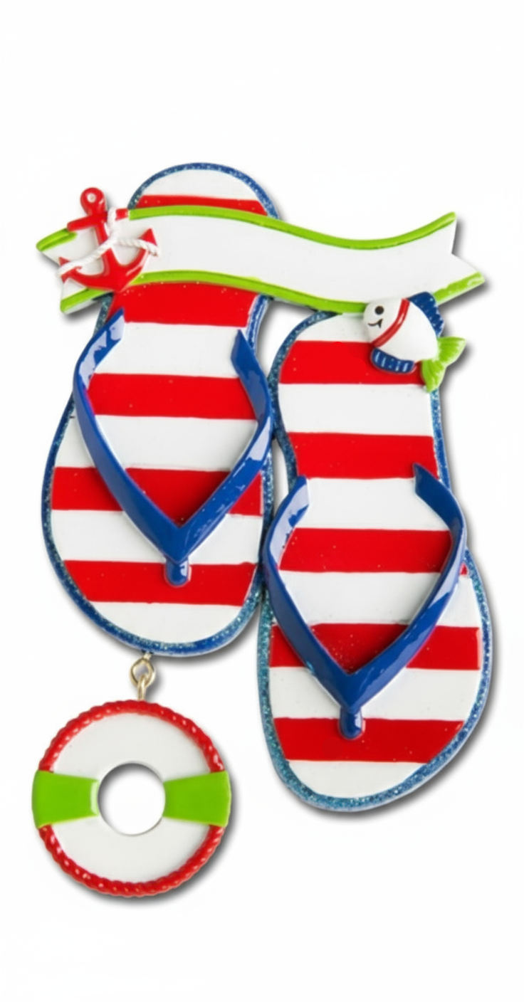 KK429: NAUTICAL FLIP FLOP