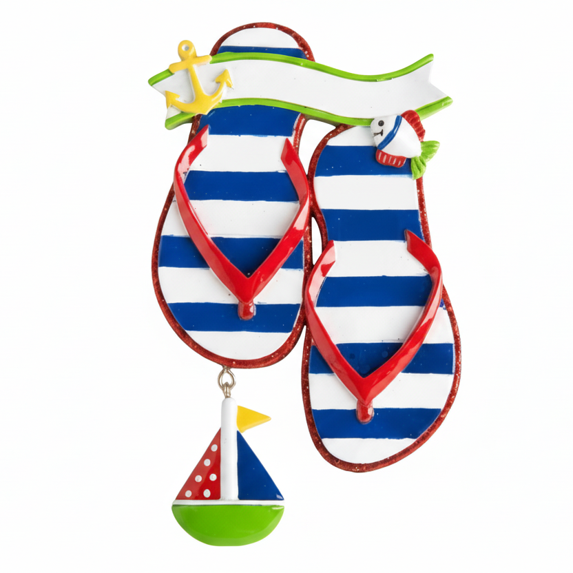 KK429: Nautical Flip Flop