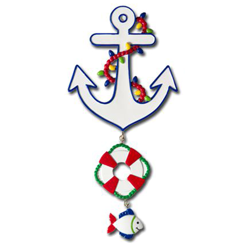 NT161: Anchor/Life Preserver/Fish & Sailboat