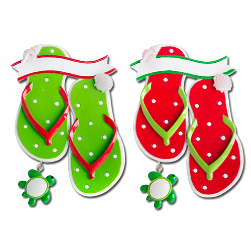 KK427: Tropical Turtle Flip Flops - 24 Pack