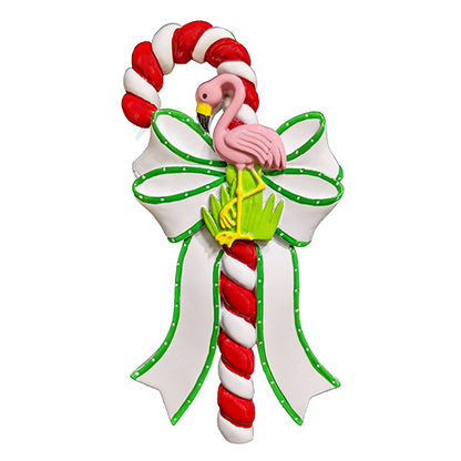 CAN259: Flamingo Candy Cane