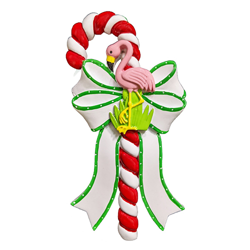 CAN259: Flamingo Candy Cane