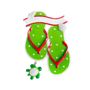 KK427: Tropical Turtle Flip Flops - 24 Pack