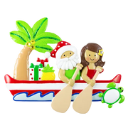 NT302: Santa & Girl Canoe Paddlers - 24 Pack