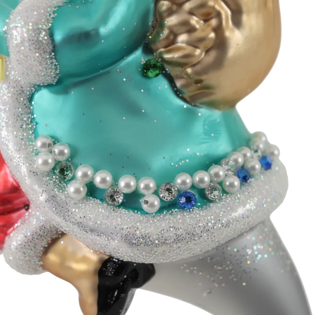 HZZ114: Glass Santa & Dolphin - 12 Pack