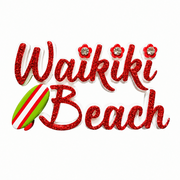256S:  Waikiki Beach w/ Surfboard