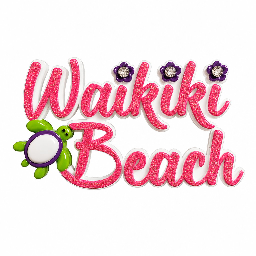 256T:  Waikiki Beach w/ Turtle
