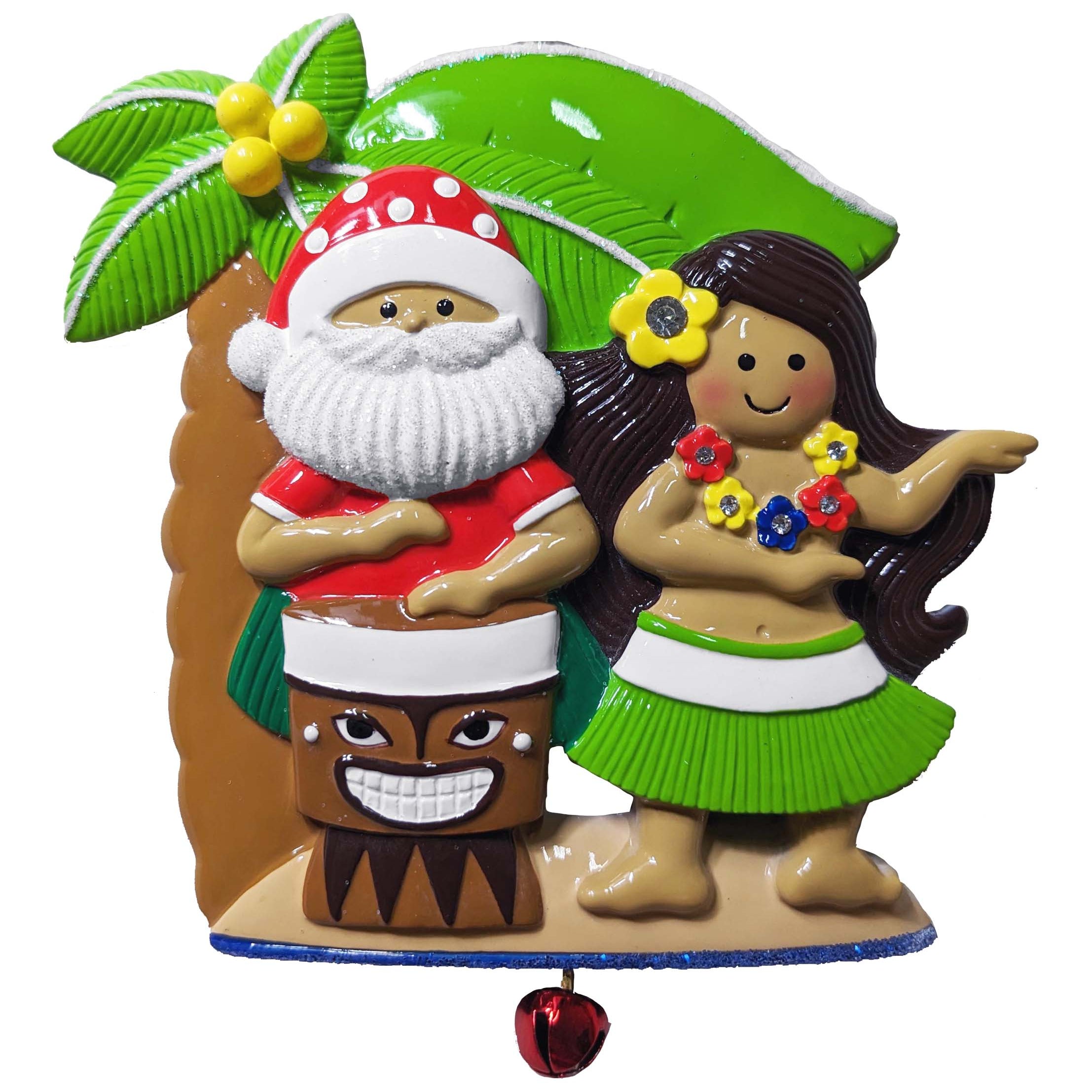 261: Tiki Drum Santa & Hula Girl