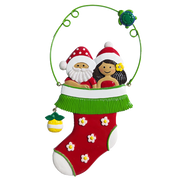 272: Santa Hula Stocking Couple - 12 Pack