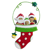 273: Santa Hula Stocking - Family of 3