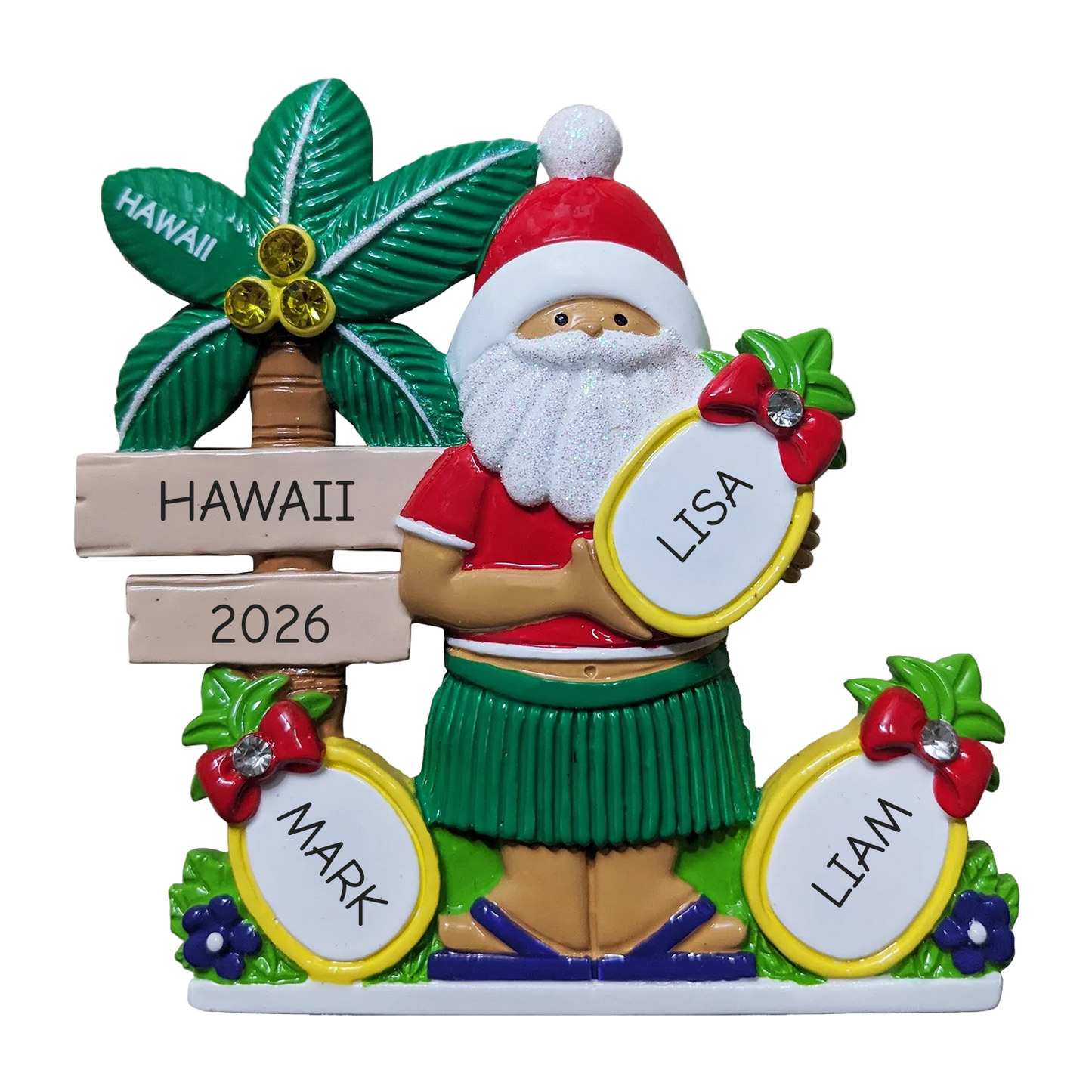 313: Pineapple Family of 3 Tabletop Ornament