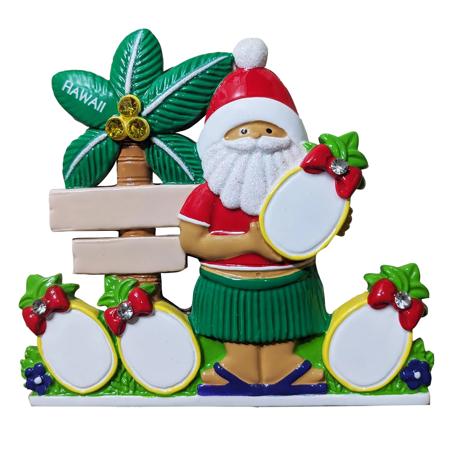 314: Pineapple Family of 4 Tabletop Ornament