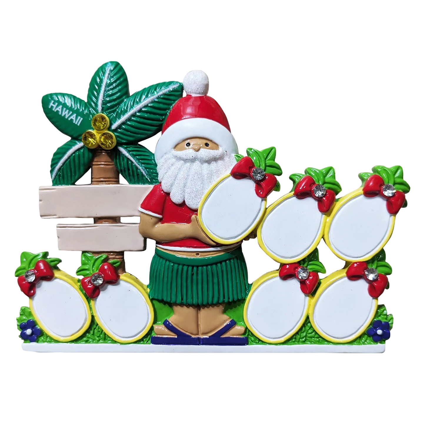 317: Pineapple Family of 7 Tabletop Ornament